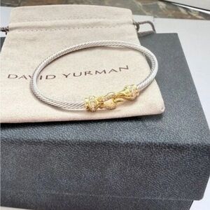 David Yurman Silver & Gold Two-Tone Cable Bracelet